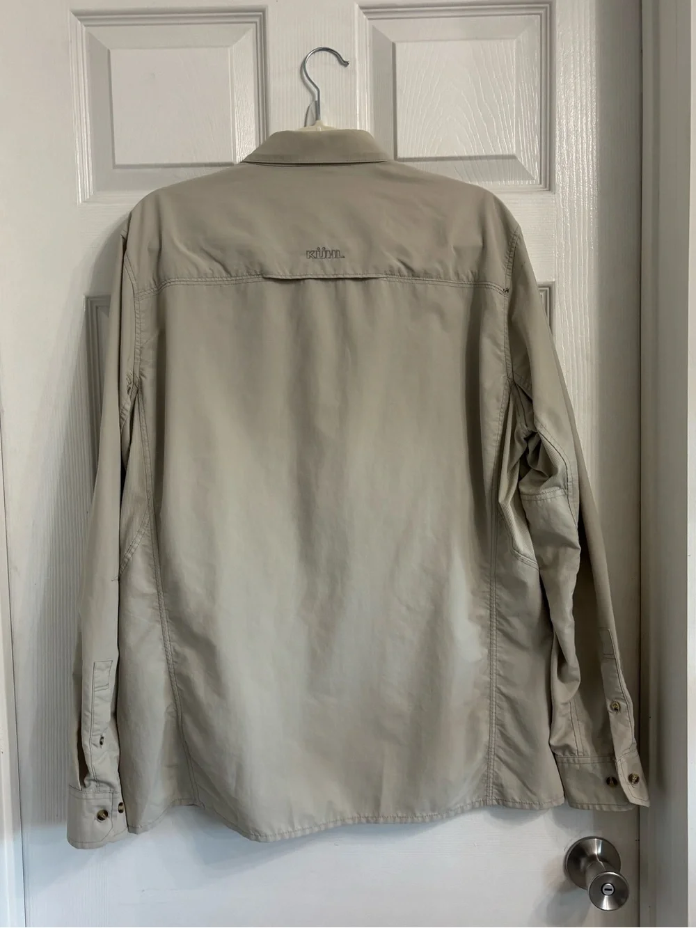 Kuhl Men's Lightweight Button-Front Utility Shirt Light Beige Large Outdoor